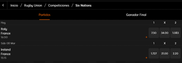 Apuestas al ganador y Cuotas de Six Nations 888 Sport.png